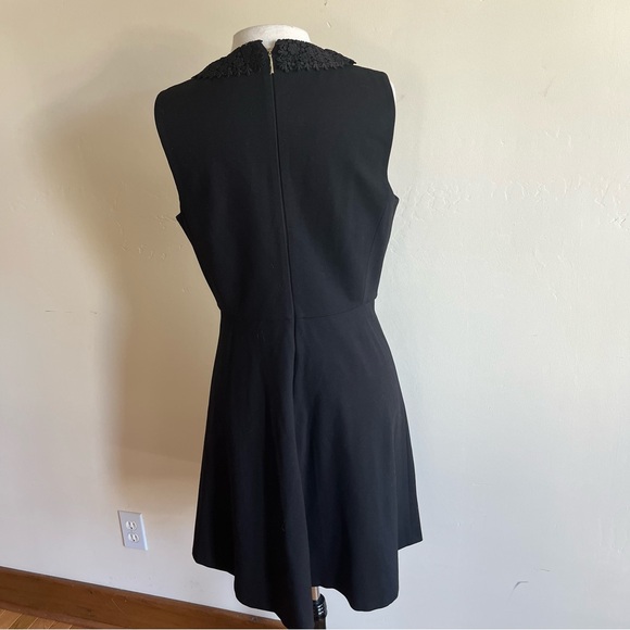 Kate Spade Lace Collar Ponte Black Sleeveless Mini Dress - Picture 6 of 8
